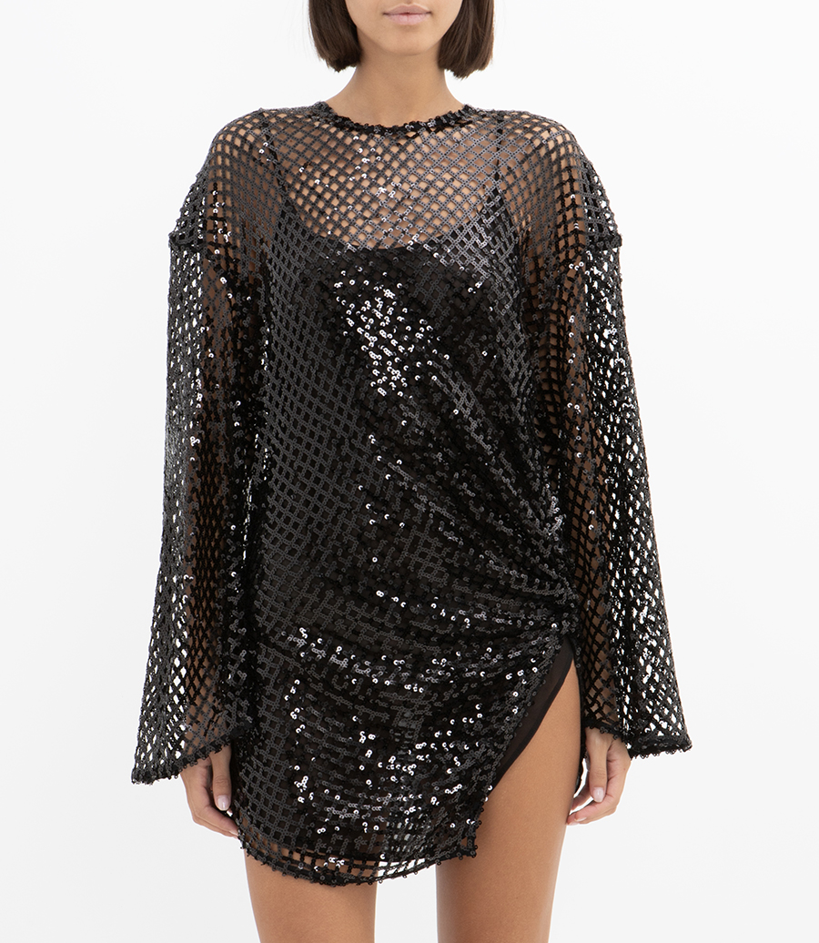 MINI DRESS WITH SEQUINS