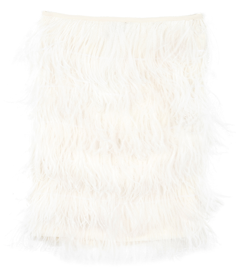 THE ATTICO - MIDI SKIRT FEATHERS