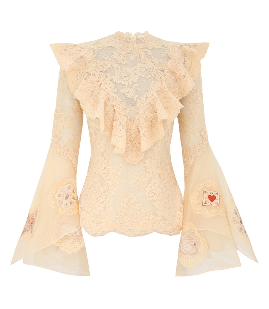 ZIMMERMANN - HYPNOTIC PATCHED LACE TOP