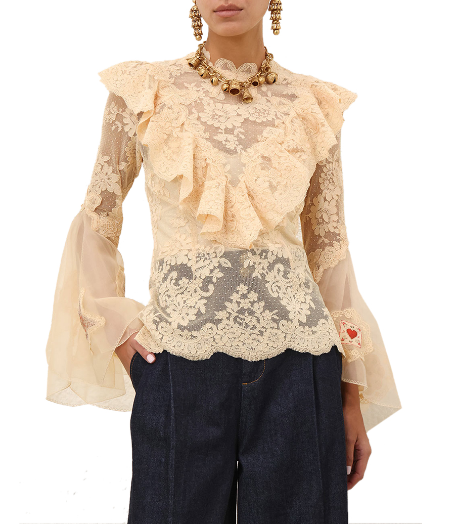 HYPNOTIC PATCHED LACE TOP
