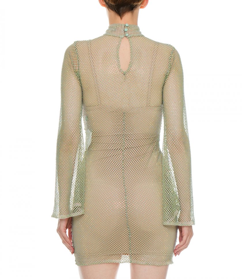 HAND-BEADED RHINESTONE DRESS