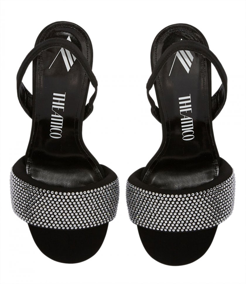 ''REM'' SILVER AND BLACK SANDAL
