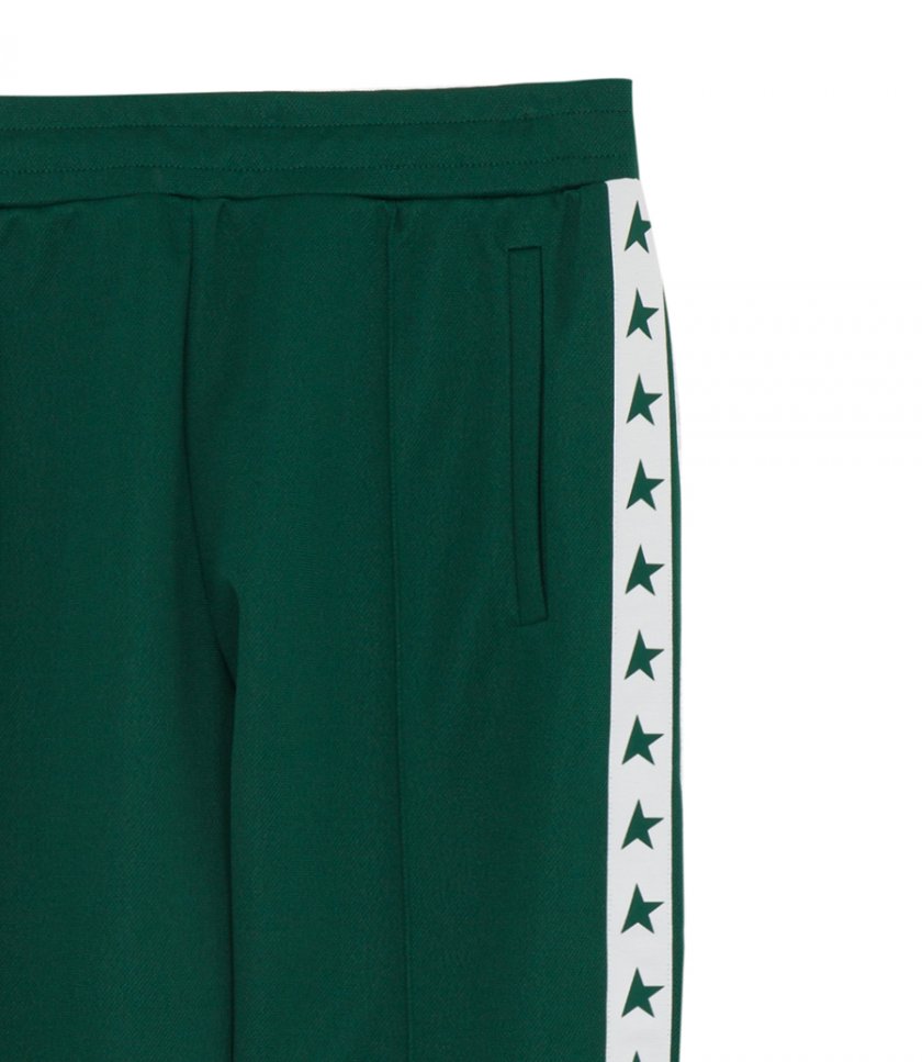 MEN’S GREEN JOGGERS WITH STARS ON THE SIDES