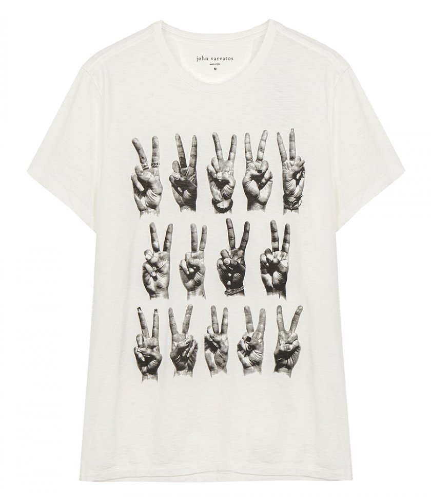 T-SHIRTS - SS CREW TEE - PEACE HANDS