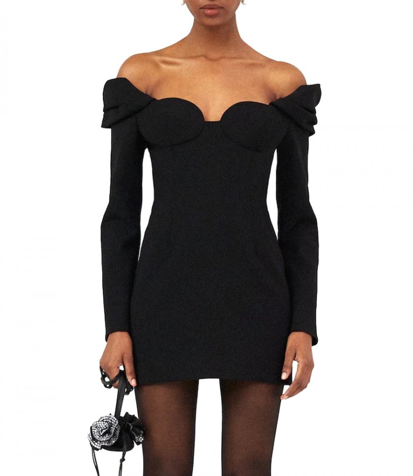 BUSTIER AND OFF SHOULDER MINI DRESS