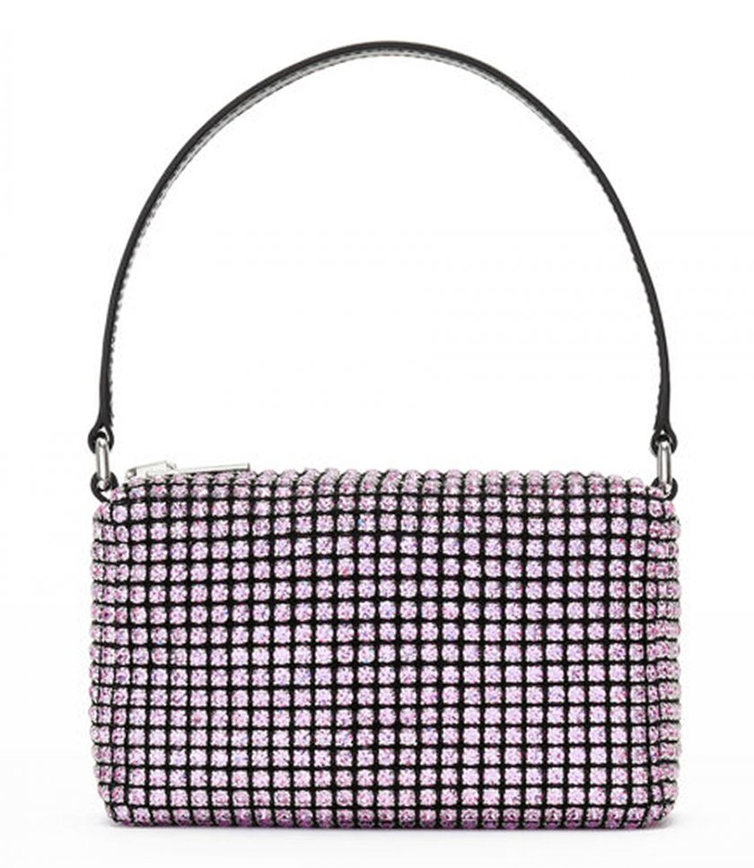 ALEXANDER WANG - HEIRESS MED POUCH IN CRYSTAL MESH