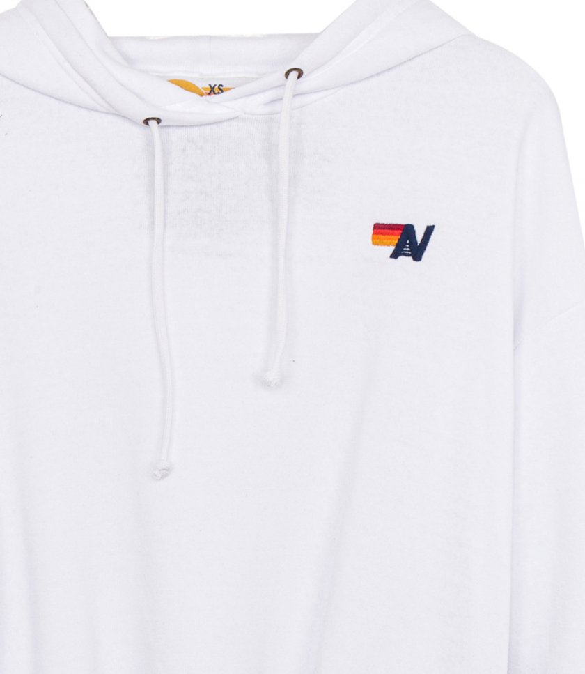 BOLT STRIPE RELAXED CROPPED PULLOVER HOODIE