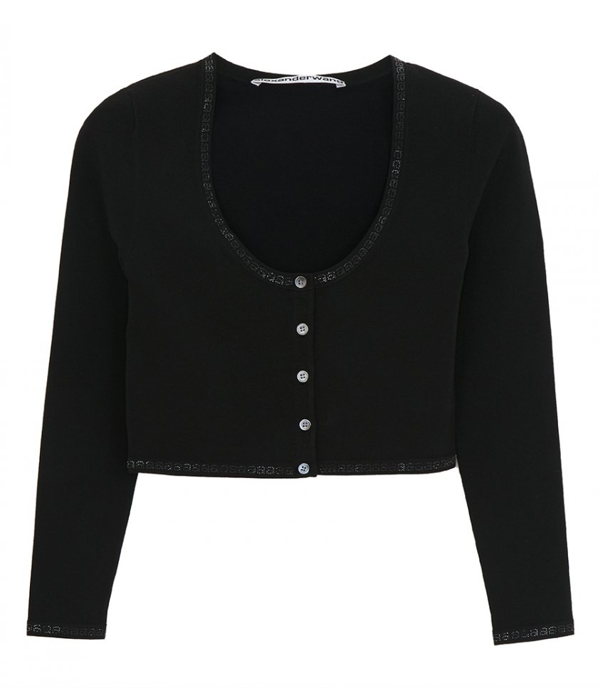 SALES - CRYSTAL TRIM CARDIGAN