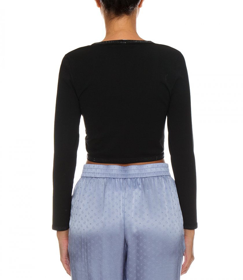 CRYSTAL TRIM CARDIGAN