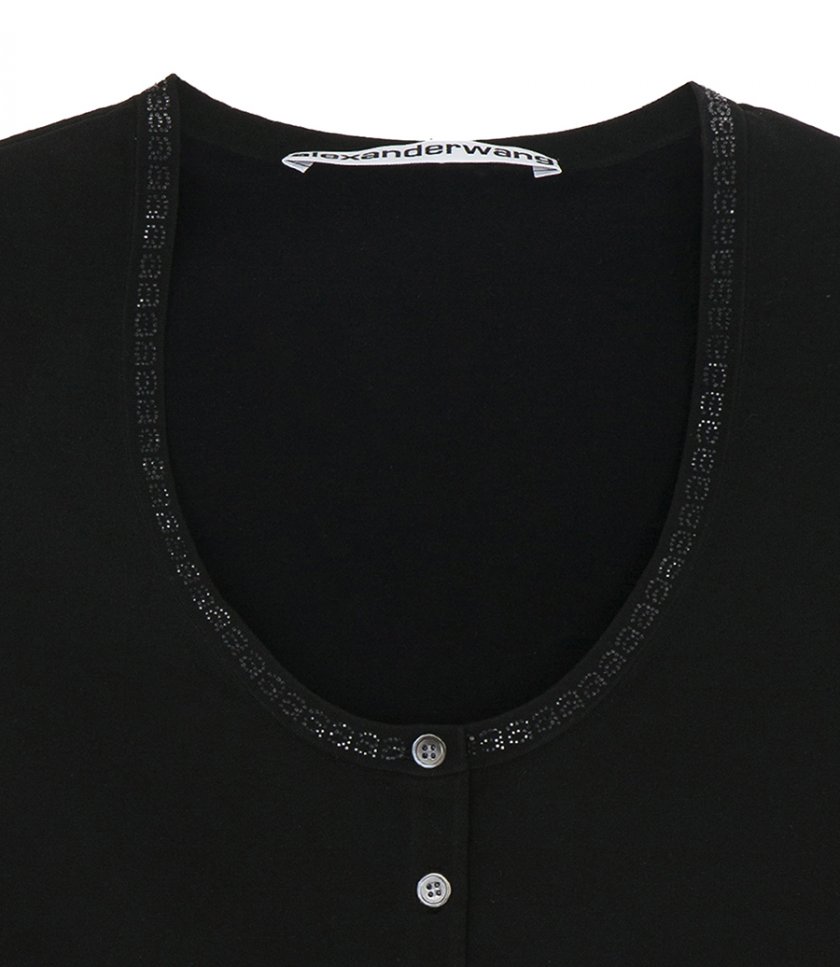 CRYSTAL TRIM CARDIGAN
