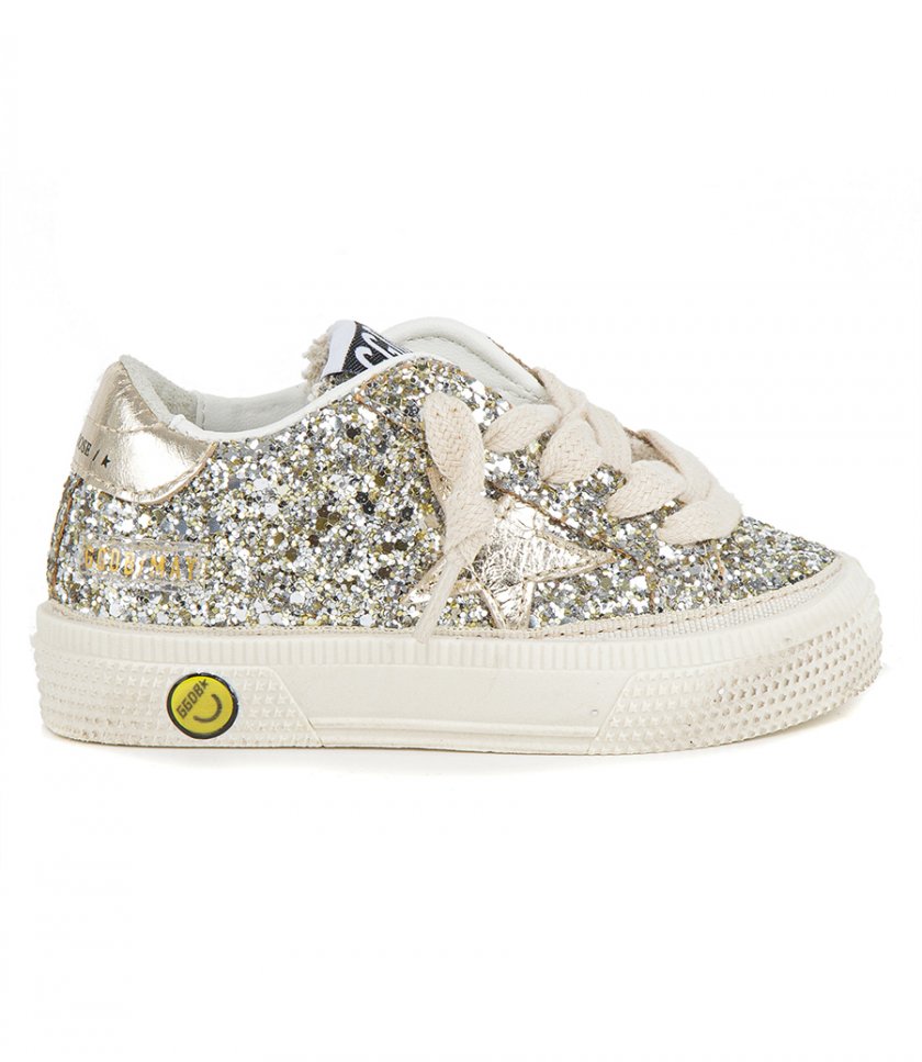 SNEAKERS - KIDS GOLD GLITTER MAY