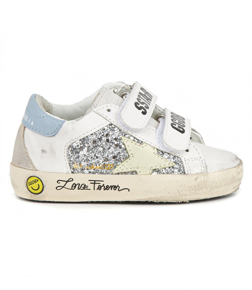 SNEAKERS - KIDS GLITTER WITH LEATHER STAR OLD SCHOOL