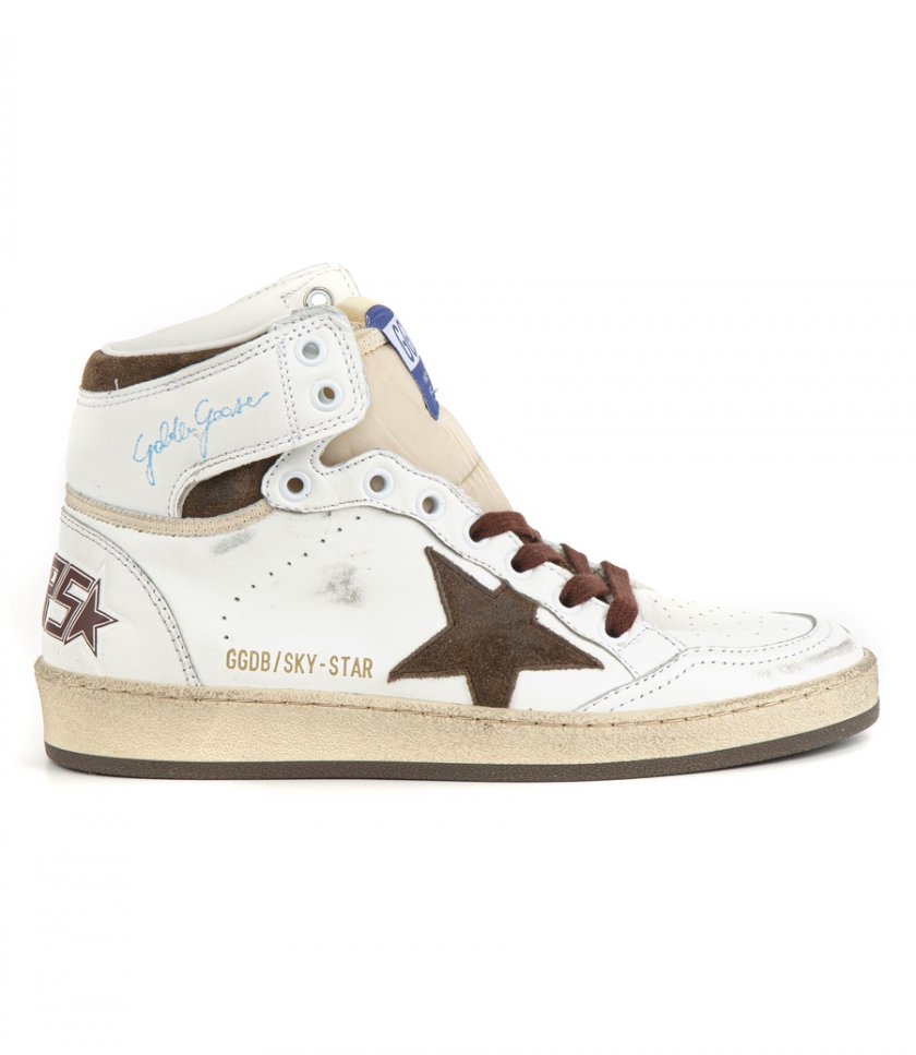 SHOES - WHITE NAPPA LEATHER SKY-STAR