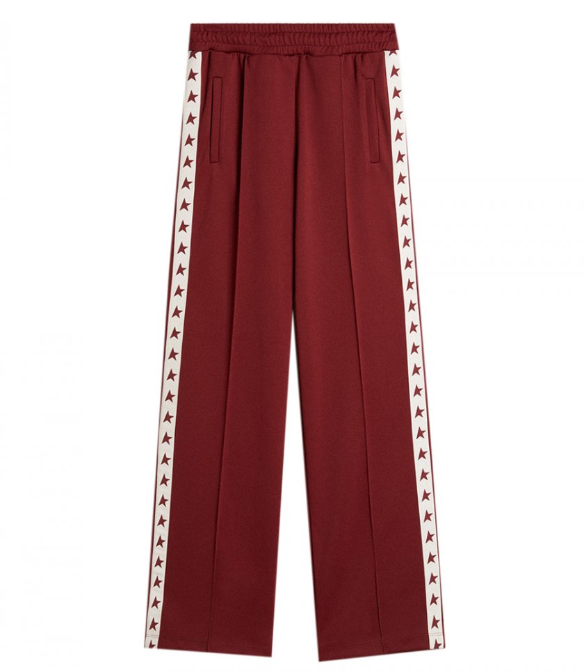 GOLDEN GOOSE  - WOMEN’S BURGUNDY STAR COLLECTION JOGGERS