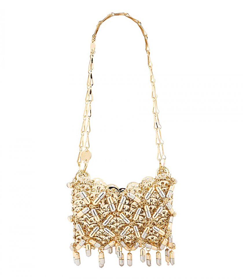 SHOULDER - NANO 1969 LIGHT GOLD BAG WITH GOLD AND SILVER PILLS
