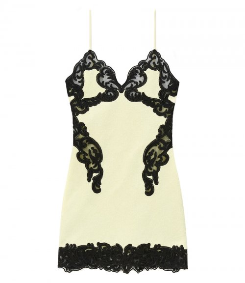 CAMI DRESS WITH LACE & SIDE CUT OUT