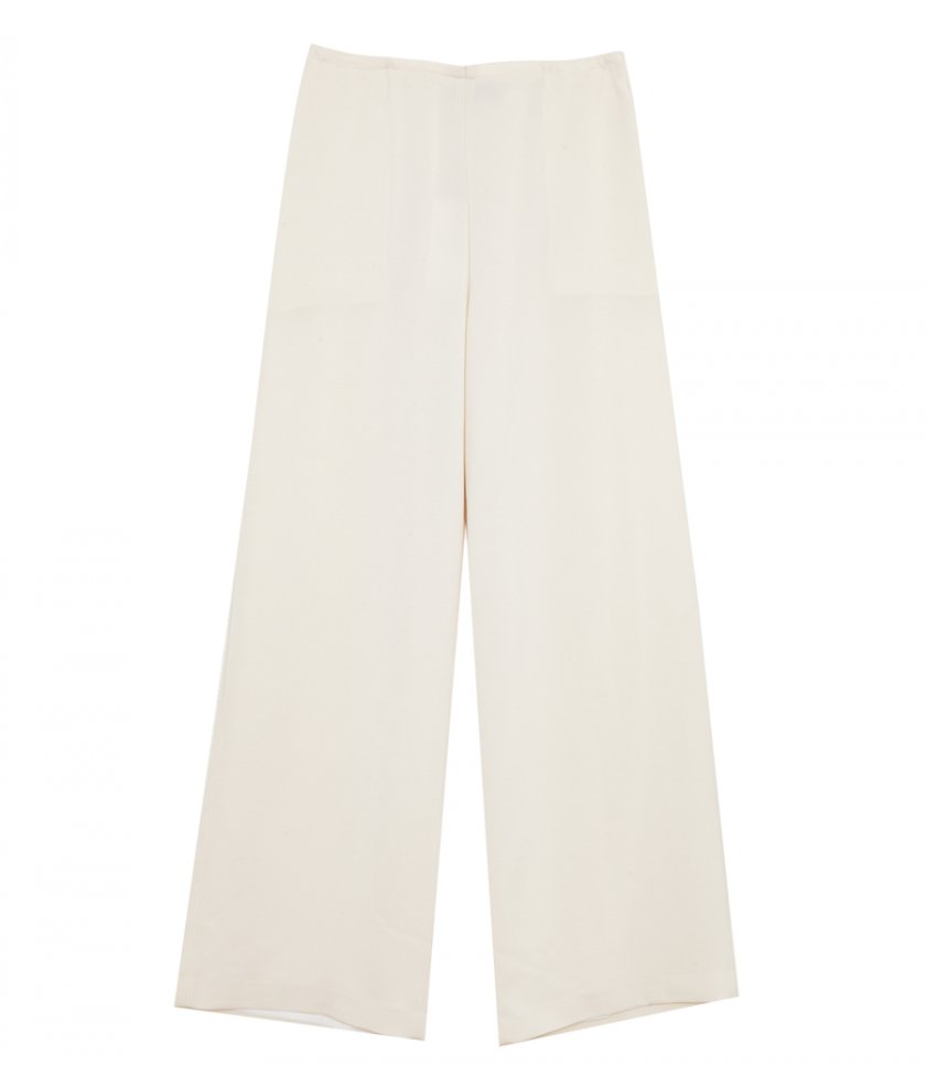 PANTS - WIDE-LEG PULL-ON PANT IN OXFORD CREPE