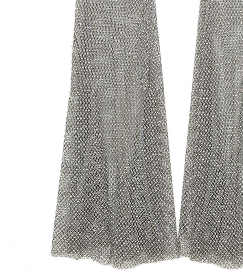 FLARED PANTS IN CRYSTAL NET