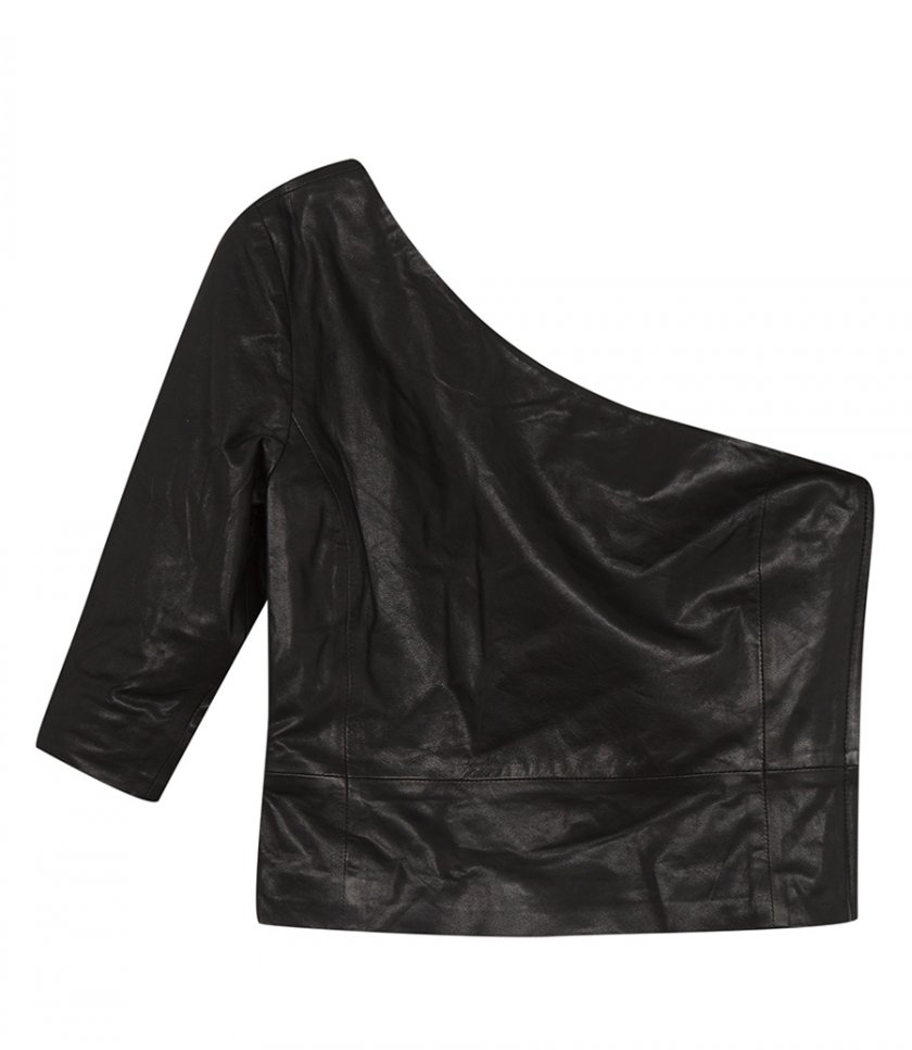 TOPS - AMEDA ASYMMETRICAL LEATHER TOP