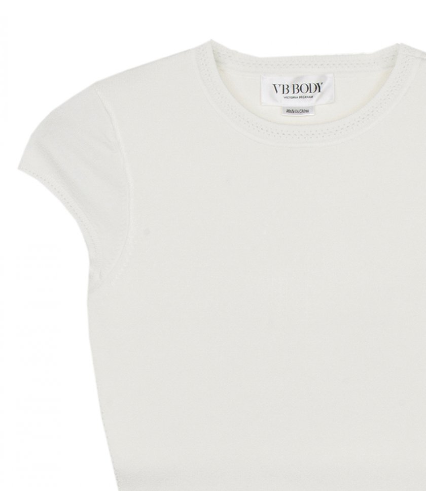 VB BODY COMPACT CAP SLEEVE MINI DRESS