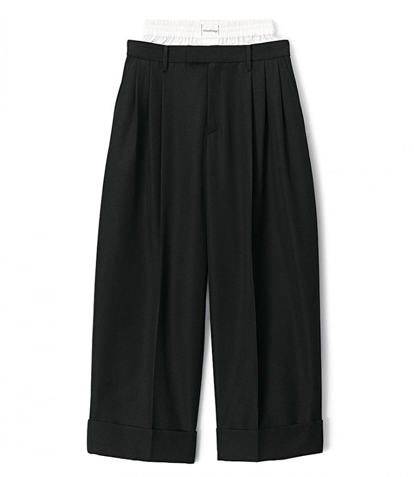 ALEXANDER WANG - LAYERED TAILORED TROUSER IN WOOL BLEND