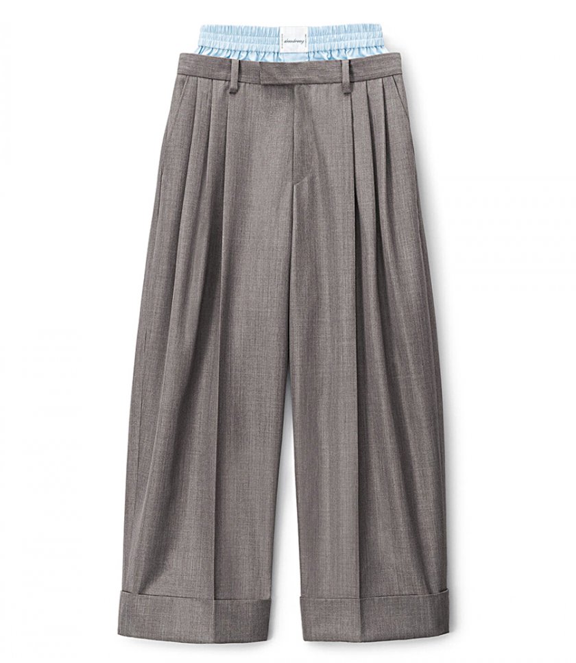 PANTS - LAYERED TAILORED TROUSER IN WOOL BLEND