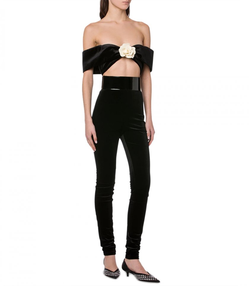 MICRO TOP IN STRETCH VELVET