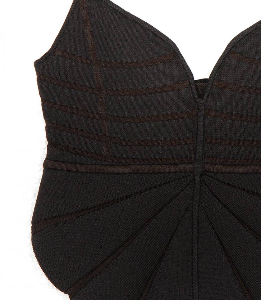 PADDED JACQUARD TOP