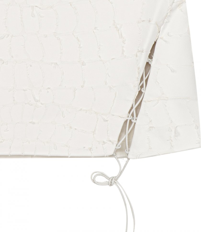 SNAKE ETCHED MINI SKIRT