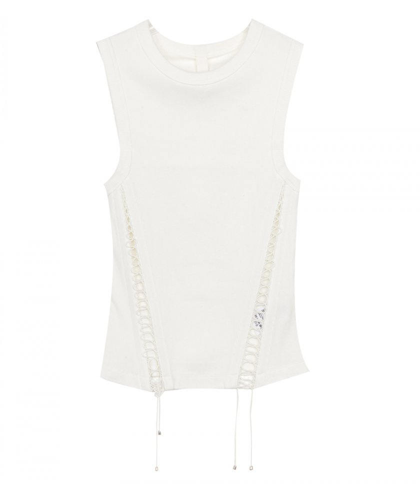 TOPS - PILOT LACE MUSCLE TEE