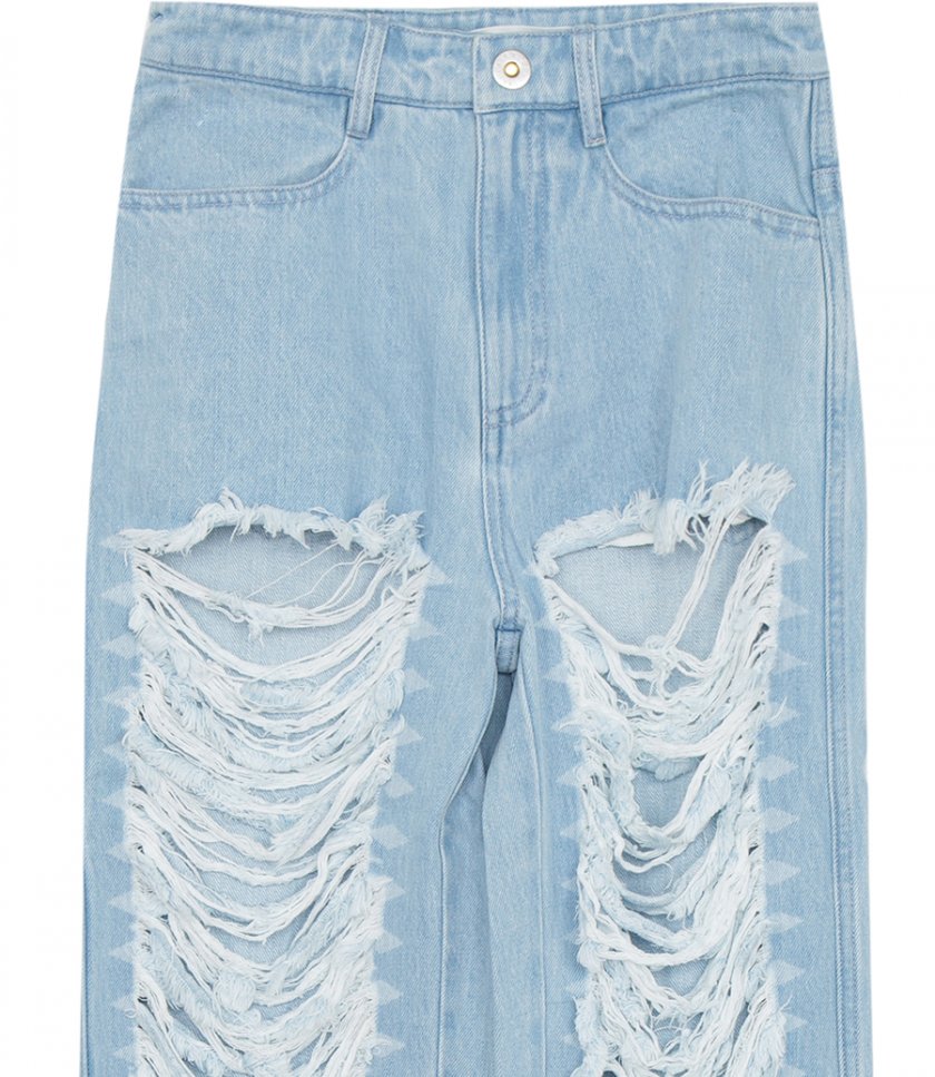 CLASSIC DENIM FRAYED PANT