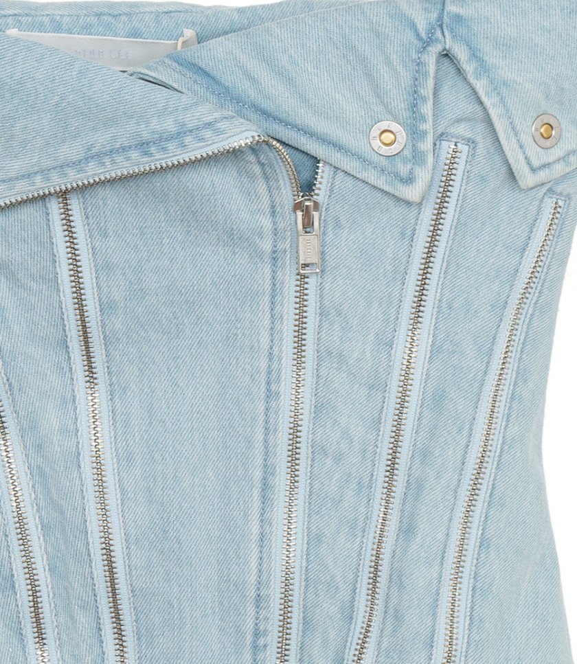 DENIM BIKER CORSET