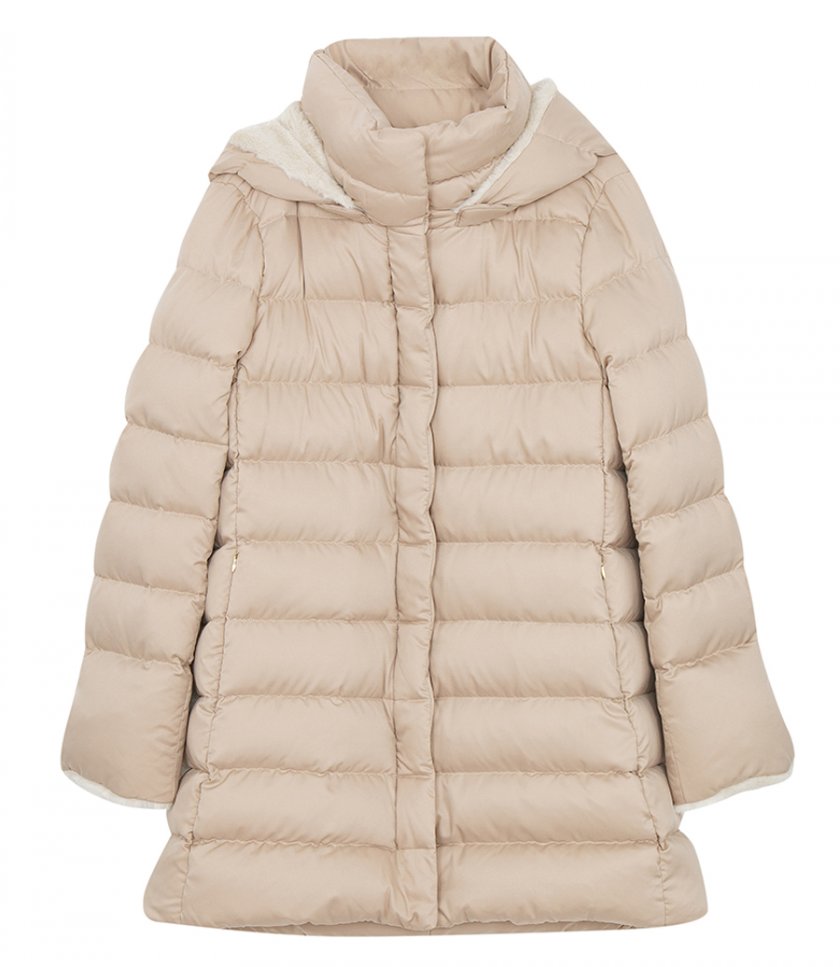 HERNO - ARENDELLE AND LADY FAUX FUR A-LINE JACKET