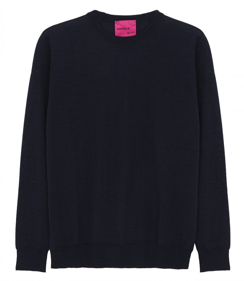 PULLOVERS - CREW NECK WOOL PULLOVER