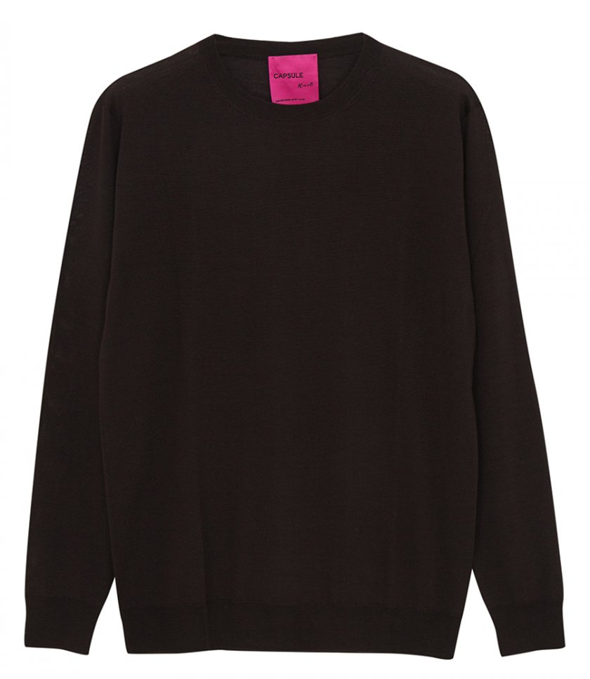 PULLOVERS - CREW NECK WOOL PULLOVER