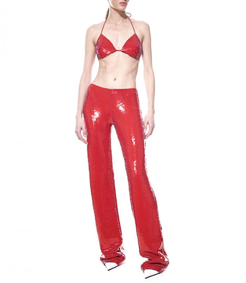 JADE SEQUIN TROUSERS