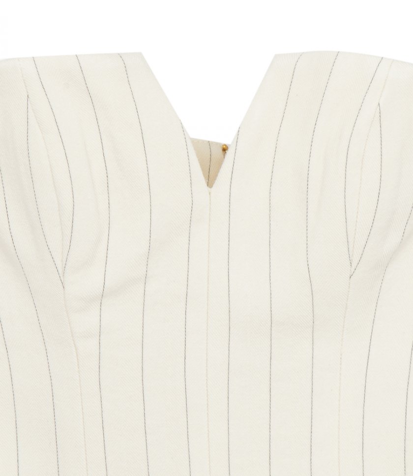 LUMINOSITY PINSTRIPE BUSTIER