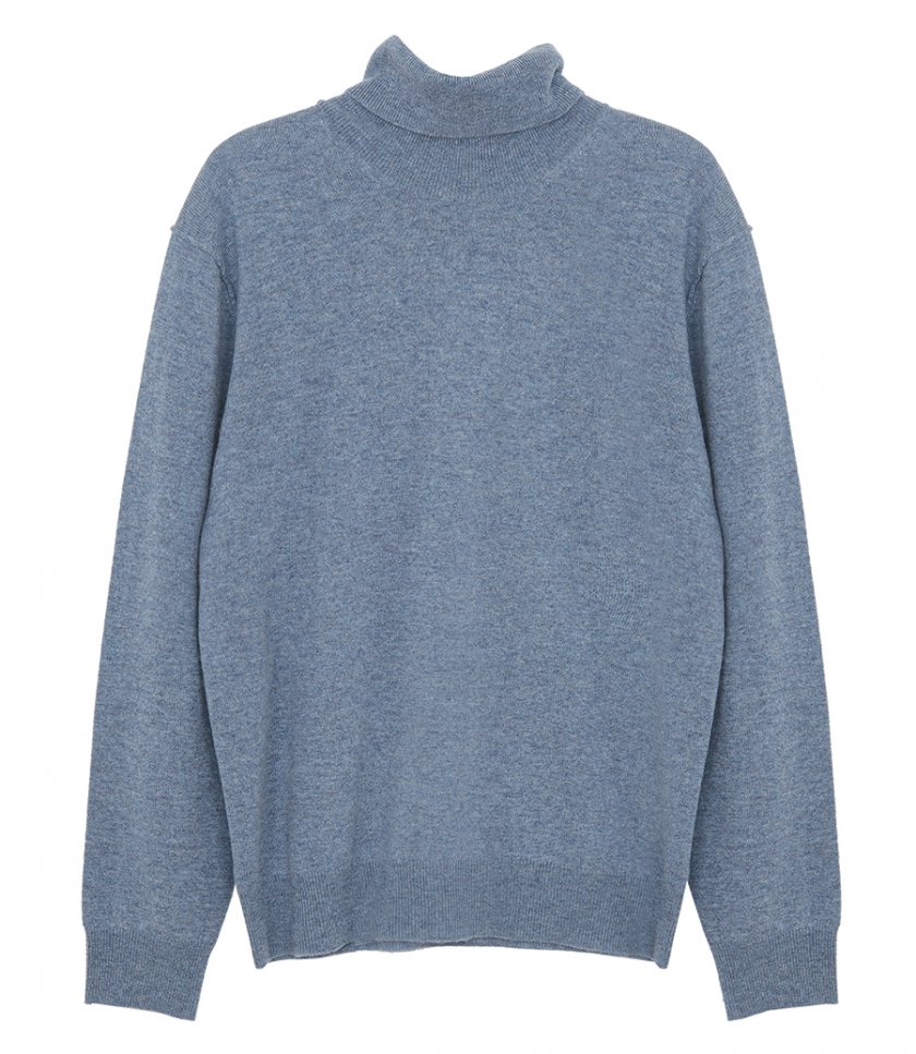 KNITWEAR - WOOL AND CASHMERE ROLL NECK