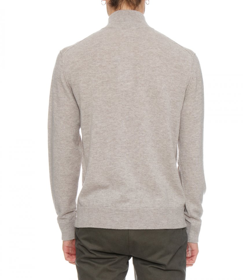 WOOL AND CASHMERE TRUCKER SWEATER