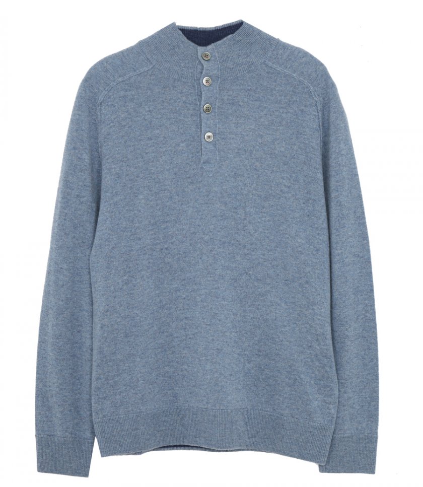 KNITWEAR - WOOL AND CASHMERE HIGH-NECK SWEATER
