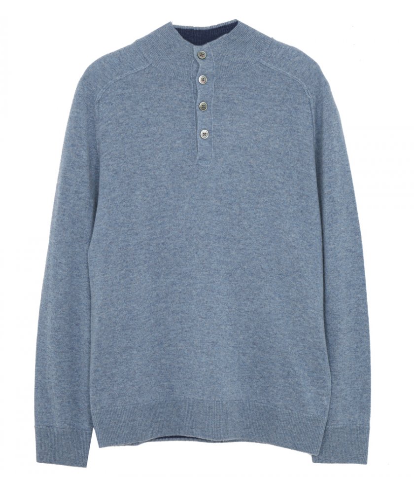 SALES - WOOL AND CASHMERE HIGH-NECK SWEATER