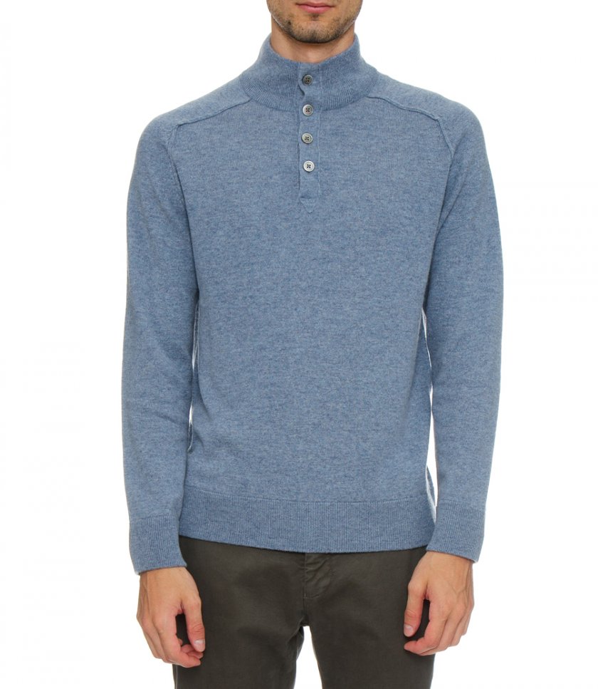 WOOL AND CASHMERE HIGH-NECK SWEATER