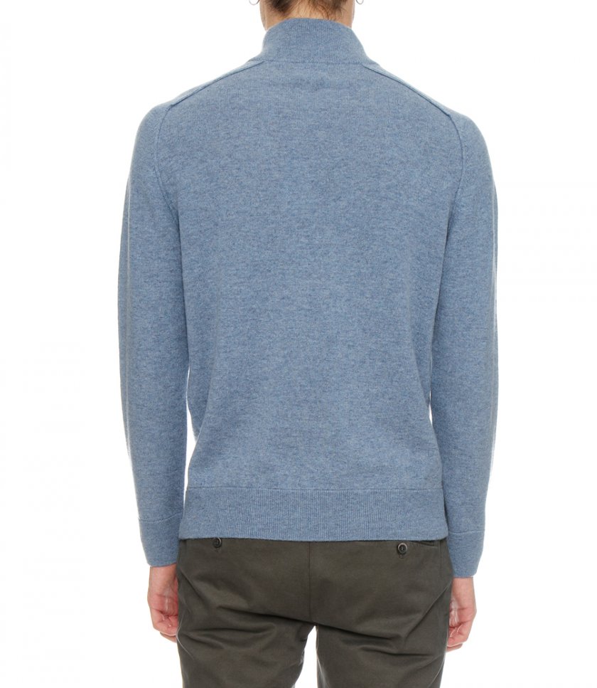 WOOL AND CASHMERE HIGH-NECK SWEATER