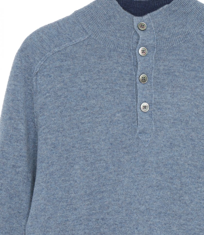WOOL AND CASHMERE HIGH-NECK SWEATER