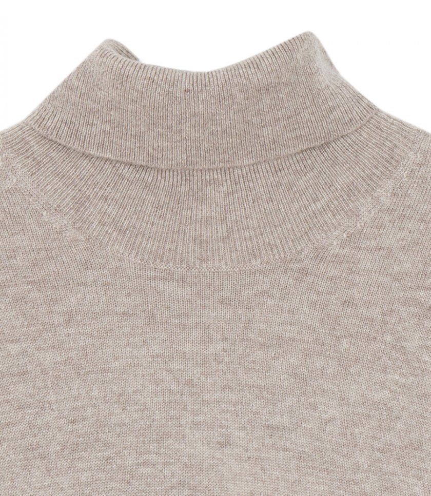 WOOL AND CASHMERE ROLL NECK