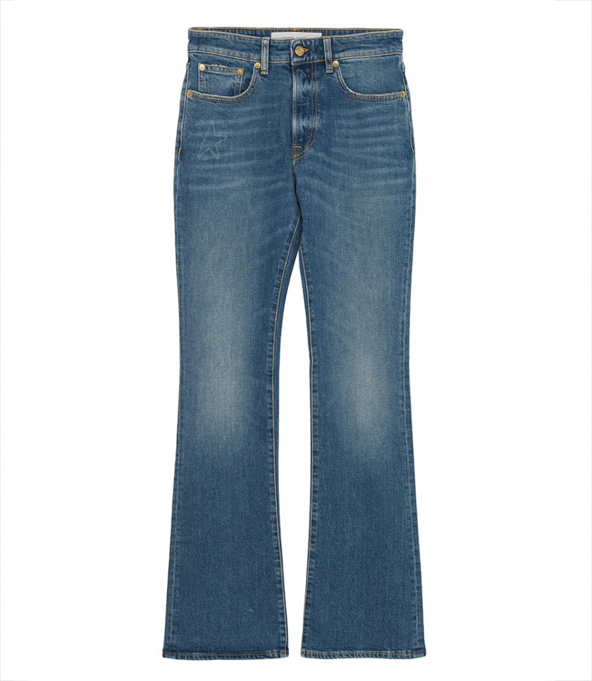 JEANS - BLUE JEANS IN ELASTICATED FABRIC