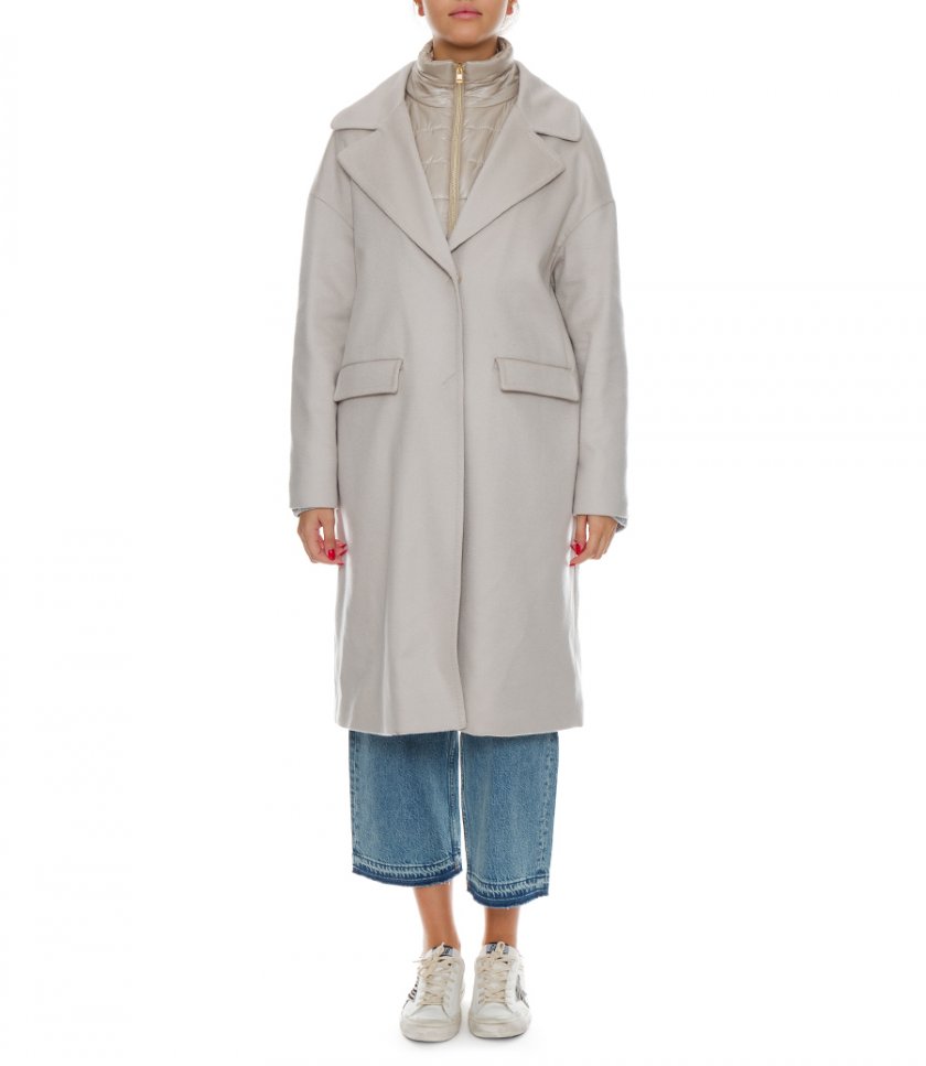 COAT IN CASHMERE AND NYLON ULTRALIGHT