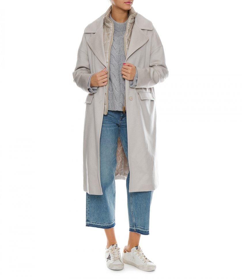 COAT IN CASHMERE AND NYLON ULTRALIGHT