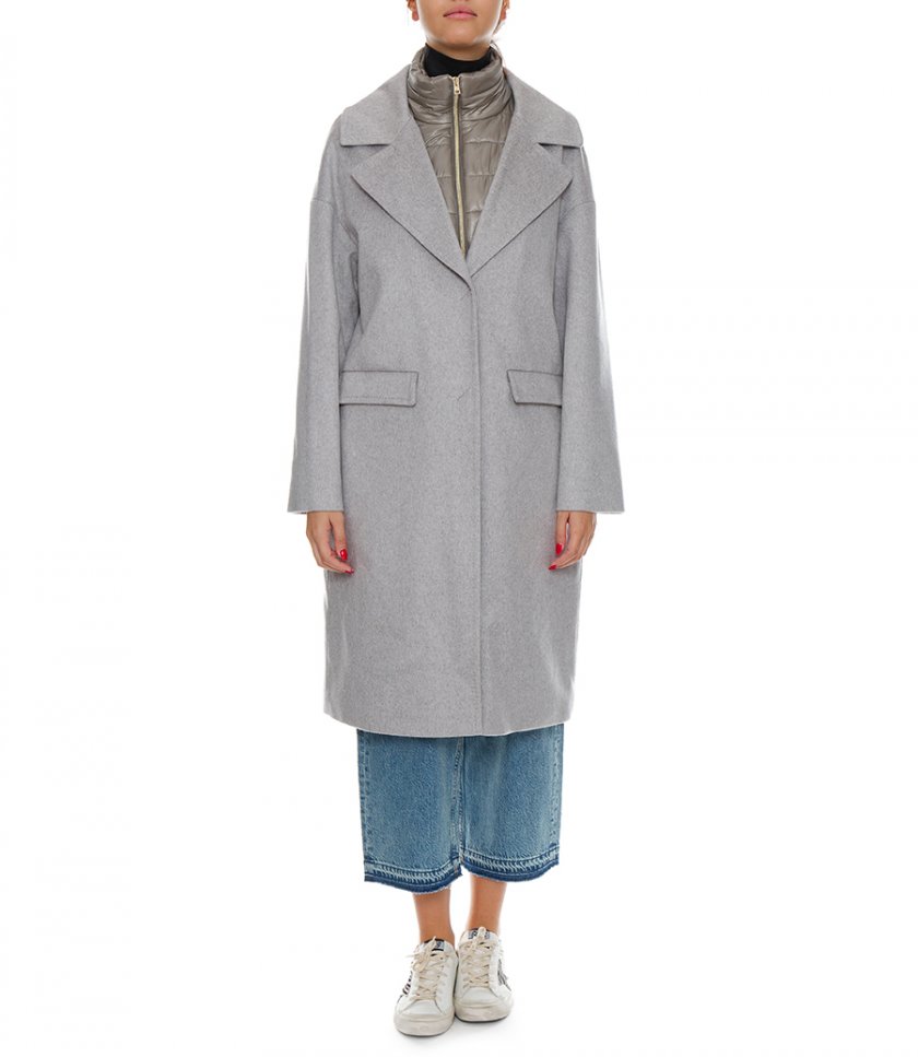 COAT IN CASHMERE AND NYLON ULTRALIGHT