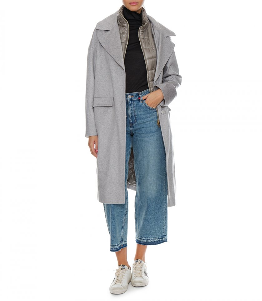 COAT IN CASHMERE AND NYLON ULTRALIGHT